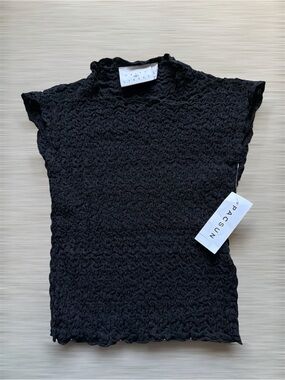 PacSun Black Textured Knit Tee